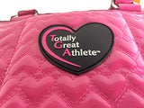 Tga Glossy Hot Pink Heart Ice Skating Bag Tennis Gym And Ballet Girls Athletic Bag