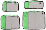 Amazonbasics 4-Piece Packing Cube Set - Small, Medium, Large, And Slim, Green