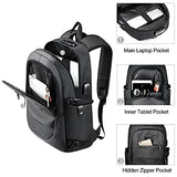 Travel Laptop Backpack Water Resistant Anti-Theft Bag with USB Charging Port and Lock 17.3 Inch Computer Business Backpacks for Women Men College School Student Gift,Bookbag Casual Hiking Daypack