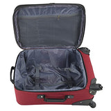 3 Piece Expandable Luggage Set Includes 28" Suitcase, 24" Upright, and 20" Carry-On with Smooth Spinner Wheels and Reinforced Material, Red Color Option