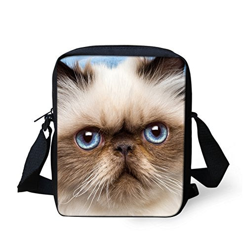 Bigcardesigns Cat Teens Sling Cross Body Satchel Bag Handbag Purse
