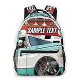Casual Backpack,Lowrider Pickup With Racing Flag Speedin,Business Daypack Schoolbag For Men Women Teen