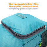 Miami CarryOn Travel Foldable Backpack/Daypack - Folds to a Compact 9 x 7 x 1.5 inches (Very Black)