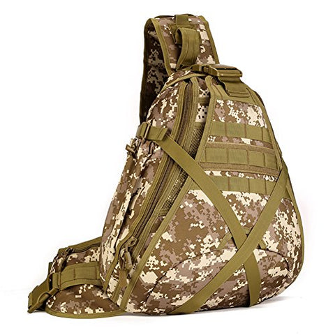 Tactical Military Sling Chest Pack Bag Molle Daypack Laptop Backpack Large Crossbody Shoulder Bag