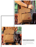 Berchirly Men's Vintage Cotton Canvas Shoulder Hiking Working Casual Bag