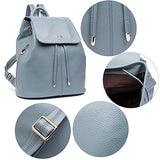 Bostanten Women'S Leather Backpack Purse Travel School Bag Casual Mini Daypack Newblue