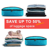 3pcs Set Packing Cubes, G4Free Luggage Packing Organizers Accessories Bags For Travel (3pcs:Blue)