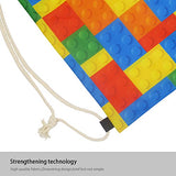 Bigcardesigns Drawstring Backpack Sport Sack Bag Fashion Robot Tiger Print