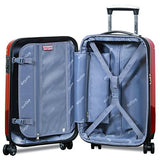 Dejuno Contour 3-Piece Hardside Spinner TSA Lock, Blue