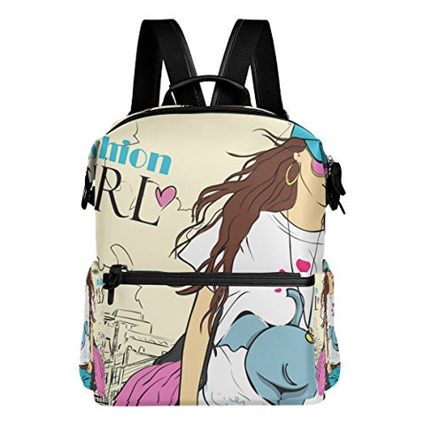 Colourlife Fashion Girl Stylish Casual Shoulder Backpacks Laptop School Bags Travel Multipurpose