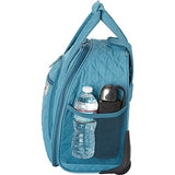 Delsey Quilted Rolling Underseat Tote- Exclusive (Teal)