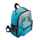 GIOVANIOR Kiss Dolphin Tale Travel School Backpack for Boys Girls Kids