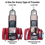 eBags Pack-it-Flat Hanging Toiletry Kit for Travel - (Raspberry)