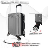 3 Pc Luggage Set Durable Lightweight Spinner Suitecase Lug3 Gl8216 Silver