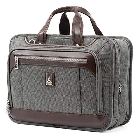 Travelpro Luggage Platinum Elite 16" Expandable Business Briefcase, Vintage Grey, One Size