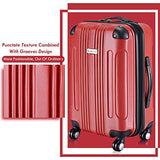 Goplus 20" ABS Carry On Luggage Expandable Hardside Travel Bag Trolley Rolling Suitcase GLOBALWAY (Red)