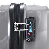 J World New York Cue Polycarbonate Hardside Carry-On Luggage, Silver
