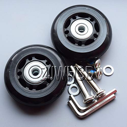 Luggage Suitcase Replacement Wheels Od 60Mm (2.36") Id 6Mm (0.24") W 18Mm (0.71") Axles 35Mm