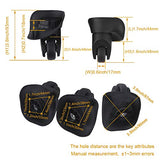 BQLZR Black Left&Right Lightweight Luggage Universal Wheels Accessories Pack of 2