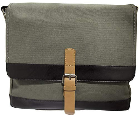 Mancini 10.1" Laptop Crossover Bag in Grey - Black Trim