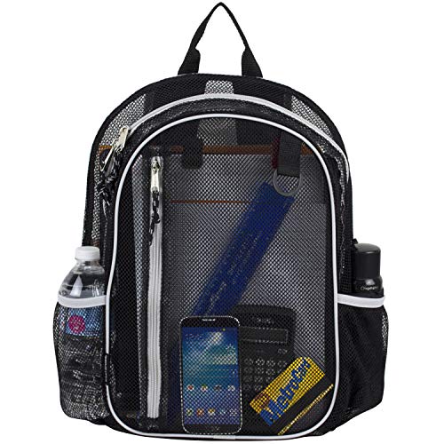 Eastsport Active Mesh Backpack with Padded Adjustable Straps, Black ...