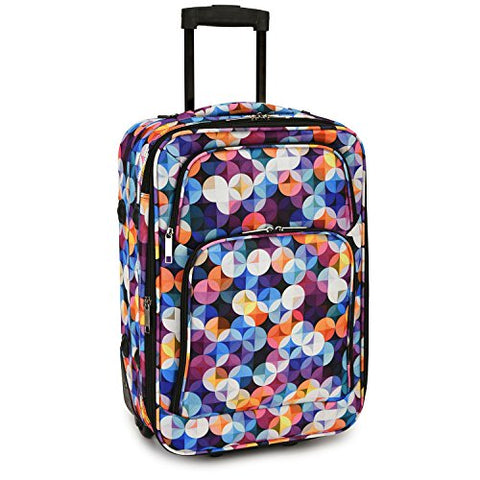 Elite Luggage Gem Bubbles Carry-on Rolling Luggage, Multi-color