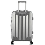 Rockland Barcelona 3 Polycarbonate/Abs 6 Pc. Travel Set And Luggage Cover, Silver