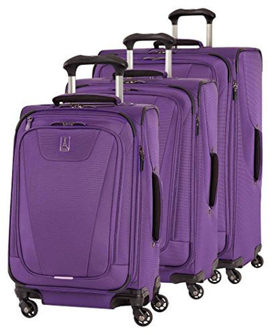 Travelpro Maxlite 4 Expandable Spinner 3 Piece Set (21"/25"/29"), Purple