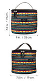Aziza Tribal Print Makeup Organizer | Fashionable Cosmetics Bag | Multi-functional Cute Big