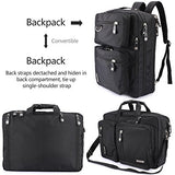 FreeBiz Laptop Backpack Messenger Bag-Hybrid Briefcase Backpack Vintage Bookbag Rucksack Satchel-Nylon Water-Resistant for 15.6 Inch Laptop