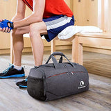 Canway Sports Gym Bag, Travel Duffel bag with Wet Pocket & Shoes Compartment for men women, 45L, Lightweight
