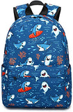 CAMTOP Preschool Backpack for Kids Boys Toddler Backpack Kindergarten School Bookbags (Cute Shark-Navy)