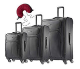 Samsonite Leverage LTE 4 Piece Bundle | 20", 25", 29", Travel Pillow (Charcoal)