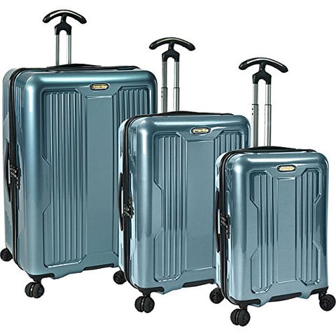 The Set Of Classic Teal Prokas Ultimax 3-Piece Spinner Luggage Set