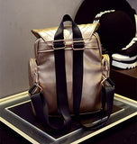 Eaglebeky Girl's Pu Leather Owl Cartoon Backpack Fashion Casual Mini Purse Bag (Gold)