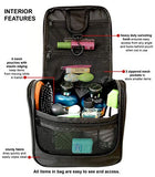 WAYFARER SUPPLY Hanging Toiletry Bag: Pack-it-flat Travel Kit, Black