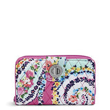 Vera Bradley RFID Turnlock Wallet, Signature Cotton, Wildflower Paisley
