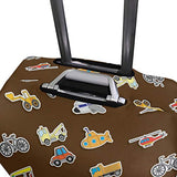 GIOVANIOR Cartoon Traffic Luggage Cover Suitcase Protector Carry On Covers