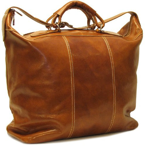 Floto Luggage Piana Tote Travel Bag, Olive/Honey Brown, Large