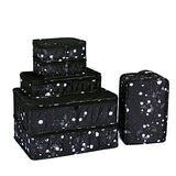 JJ POWER Travel Packing Cubes 6 Set with Bonus Shoe Bag (Starry)