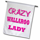 3dRose Crazy Wallaroo Lady - Garden Flag, 12 by 18"