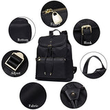 Bostanten Waterproof Backpack Purse Laptop Travel Backpacks School Nylon Bag For Women Black
