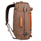 WITZMAN Men Vintage Canvas Rucksack Travel Duffel Backpack Retro Hiking Bag 2063 (22inch Brown)