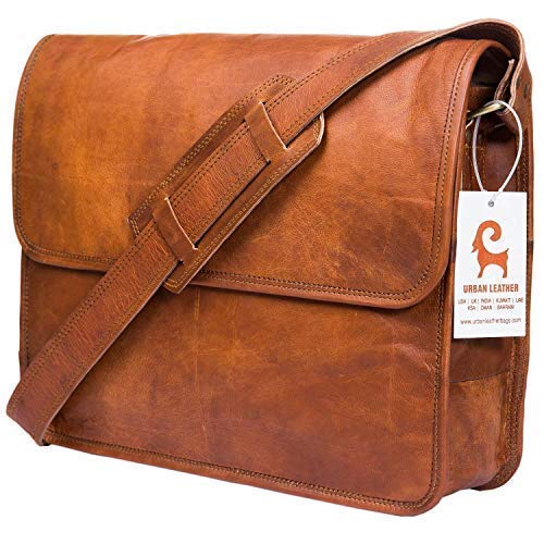 Very Soft Goat Leather messenger laptop computer case shoulder bag for men  women