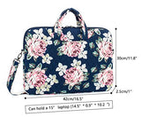 Leaper Floral Laptop Bag Messenger Bag Shoulder Bag Case Sleeve for 14 Inch 15 Inch Laptop