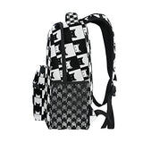 Backpack Travel Black White Cat School Bookbags Shoulder Laptop Daypack College Bag for Womens Mens