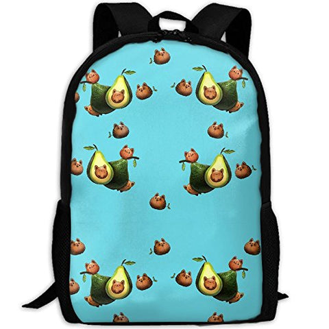 Avocado Cat Kitten Sky Blue Teal Adult High School University Multi-function Mini Casual Outdoor