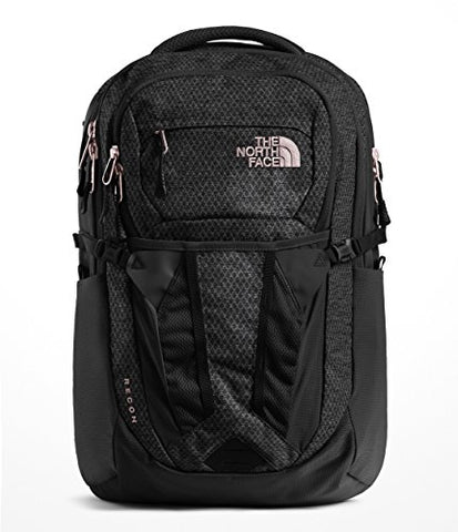 The North Face Women's Recon Backpack - TNF Black Heather & Burnt Coral Metallic - OS