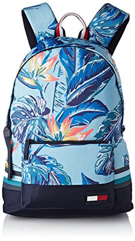Tommy Hilfiger Escape Backpack Floral, Men’s Backpack, Blue (Floral Print), 13x47x34 cm (B x H T)