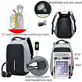Waterproof Computer Laptop Backpack Anti-Thief Outdoor Travel Daypack Slim Business Backpacks